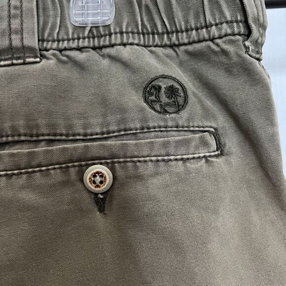 Reyn Spooner Men's Cargo Chino Shorts Size Small Olive Army Green - Picture 5 of 6